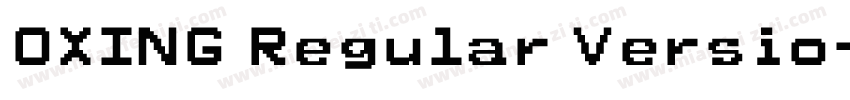 OXING Regular Versio字体转换
